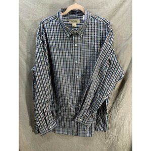 Duluth Trading Co. Button Up Shirt Adult XL Blue Plaid Long Sleeve Casual‎ Mens.